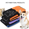 Pet  Dog Bath Towel Microfiber Soft Material Paw Print  Bath Towel