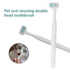 Dog Toothbrush Double Heads Teeth Brushing Cleaner